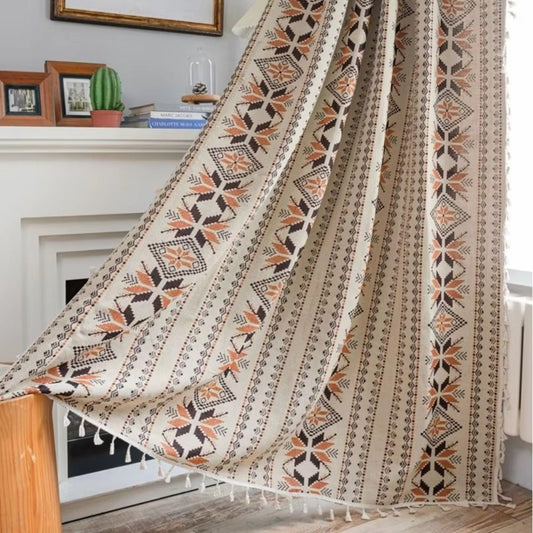 Avelena | Bohemian Geometric Halbverdunkelungs-Vorhang