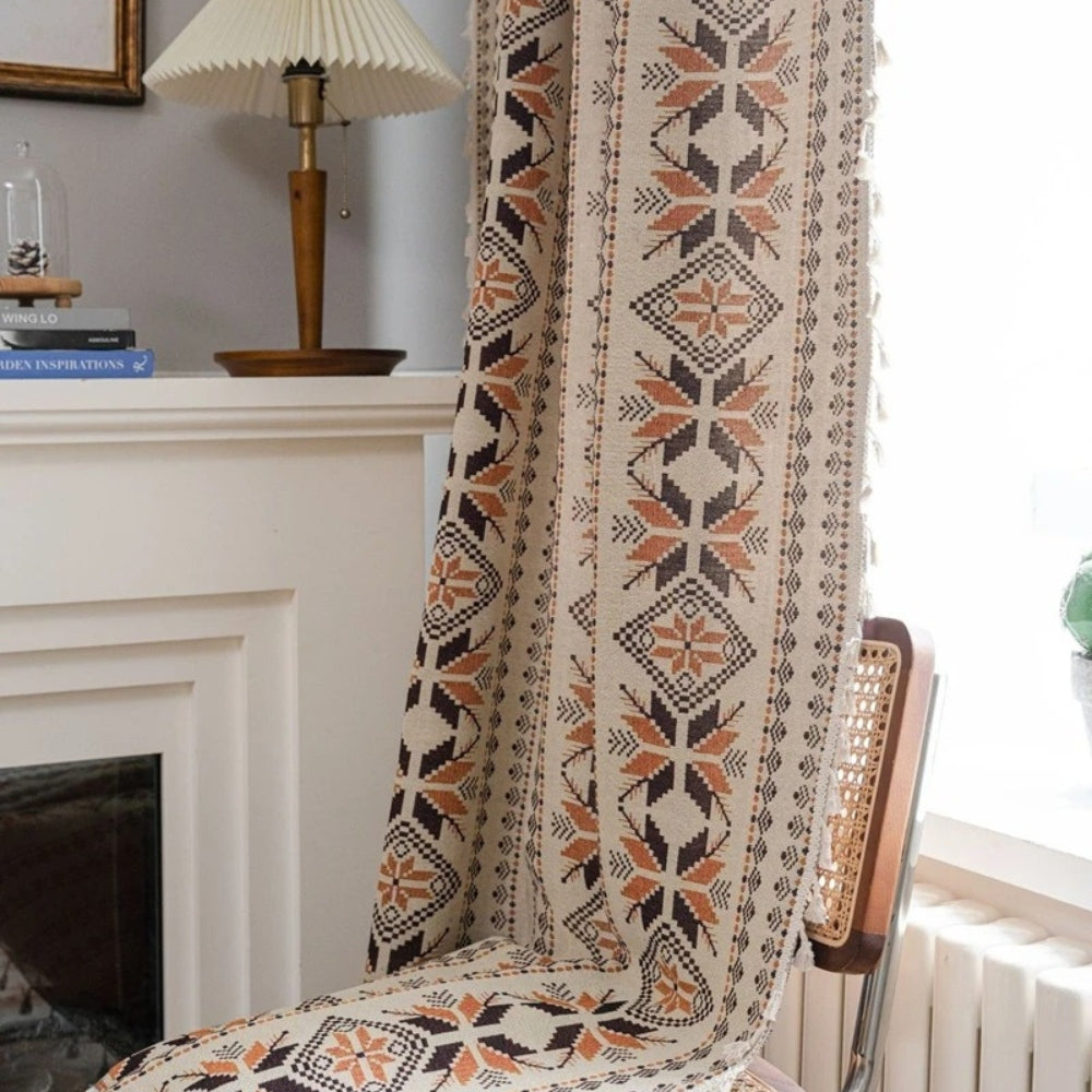 Avelena | Bohemian Geometric Halbverdunkelungs-Vorhang