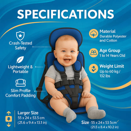 Avelena | Booster-Sitz Sicherheitsgurt Gepolsterter Reisesitz Tragbar Slim Kompakt