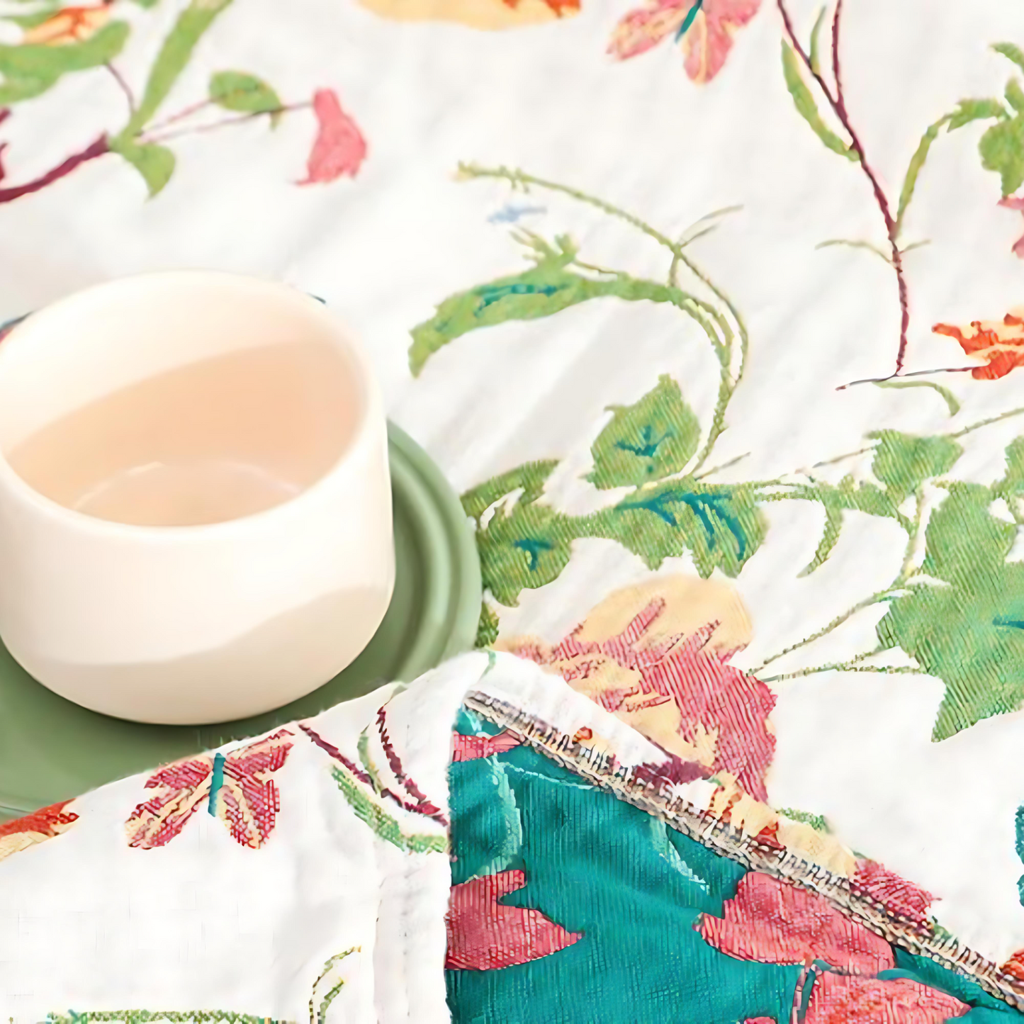 Avelena | Botanic Bluebird Wendedecke aus Baumwolle