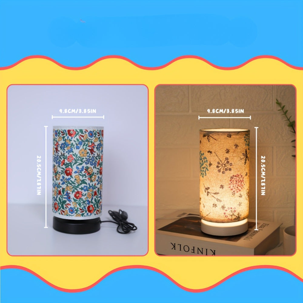 Avelena | Botanische florale Stoffbeleuchtung Tischlampe