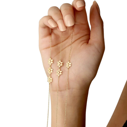 Avelena | Bracelet Personalized Paw Print Engraved Stainless Steel Adjustable