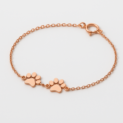 Avelena | Bracelet Personalized Paw Print Engraved Stainless Steel Adjustable