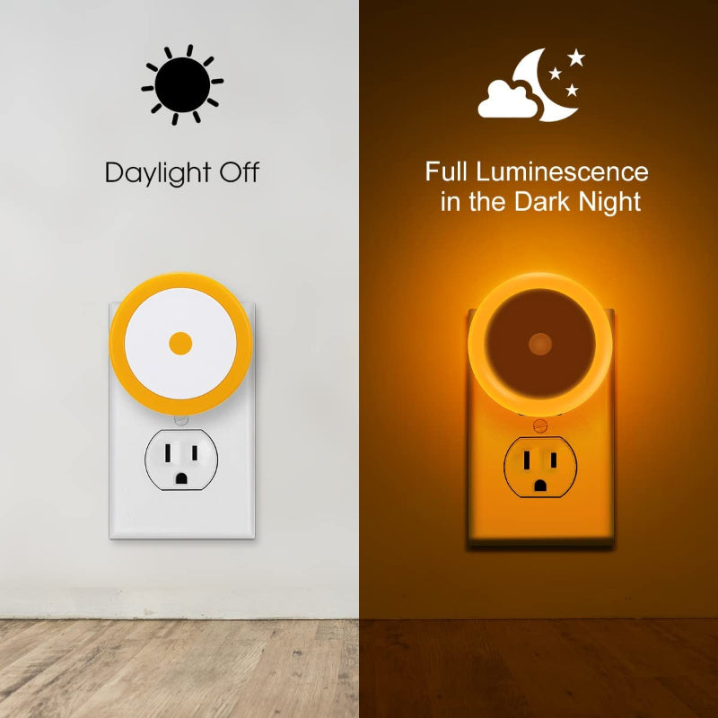 Avelena | Nachtlichter Stecker in die Wand [4Pack], Nachtlicht mit Lichtsensoren, LED Nachtlicht für das Kinderzimmer, Baby Nachtlicht, Badezimmer Nachtlicht, Treppenlichter, Flurlicht