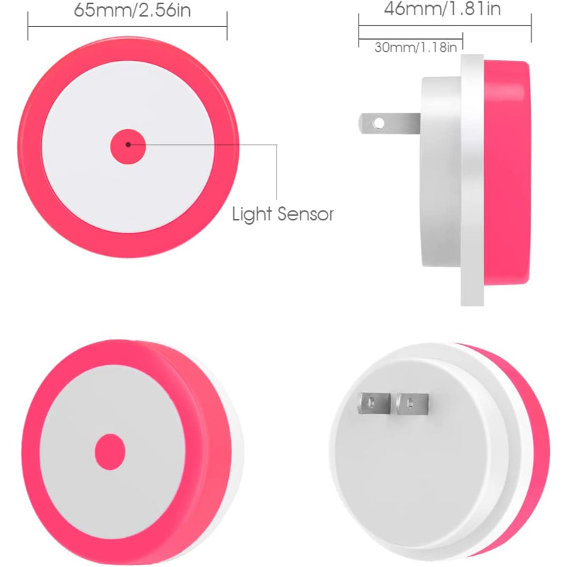 Avelena | Nachtlichter Stecker in die Wand [4Pack], Nachtlicht mit Lichtsensoren, LED Nachtlicht für das Kinderzimmer, Baby Nachtlicht, Badezimmer Nachtlicht, Treppenlichter, Flurlicht