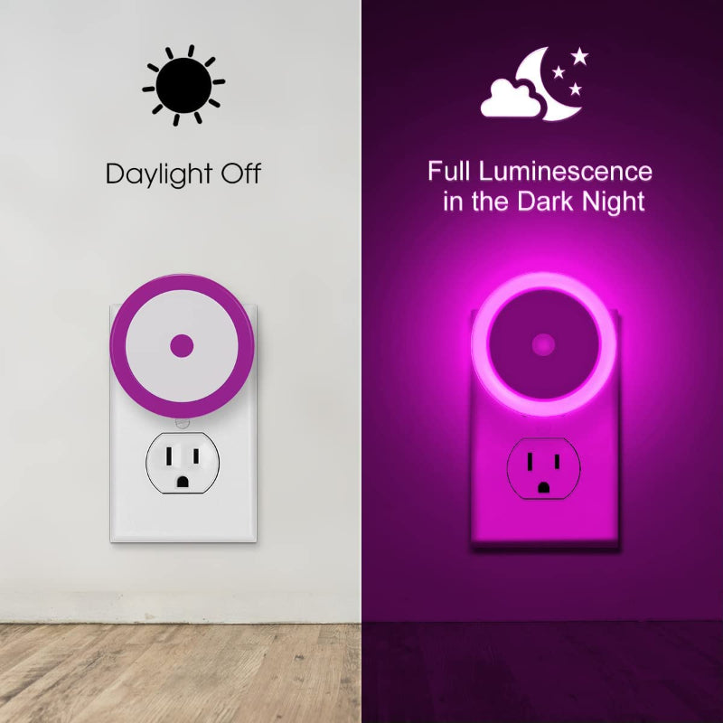 Avelena | Nachtlichter Stecker in die Wand [4Pack], Nachtlicht mit Lichtsensoren, LED Nachtlicht für das Kinderzimmer, Baby Nachtlicht, Badezimmer Nachtlicht, Treppenlichter, Flurlicht