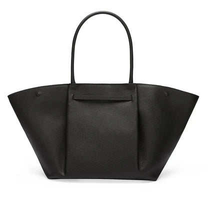 Avelena | Tassa Luxus Oversized Schultertasche mit goldener Verschluss - Elegante Minimalistische Tote für Frauen