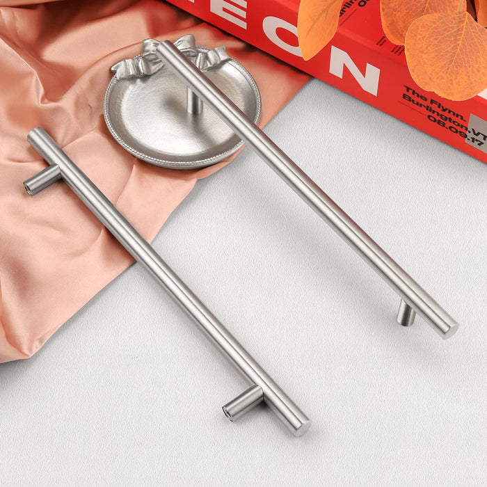 Avelena | Gebürstetes Nickel Moderne Edelstahl Schubladenbeschläge T-Bar Griffe