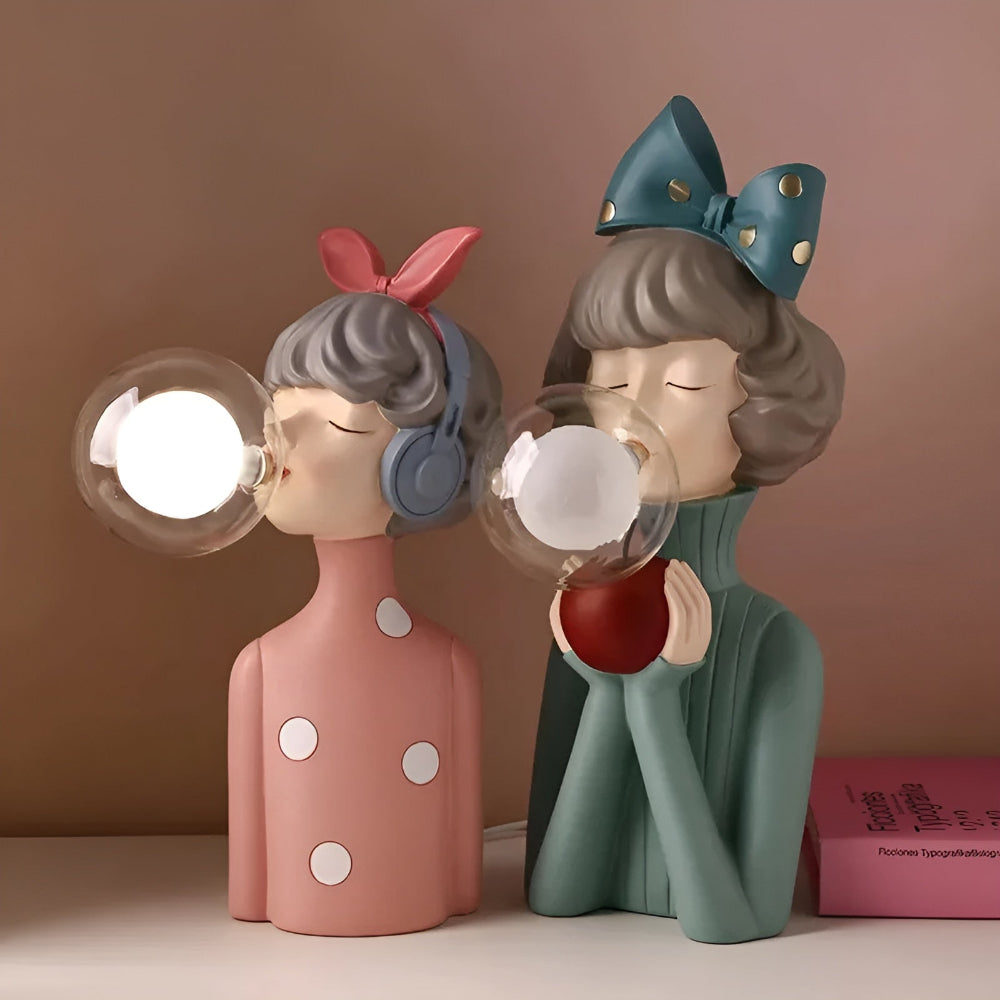 Avelena | BubbleFairies Tischlampe – Verzauberndes Quartet Cartoon Mädchen Figurine Licht