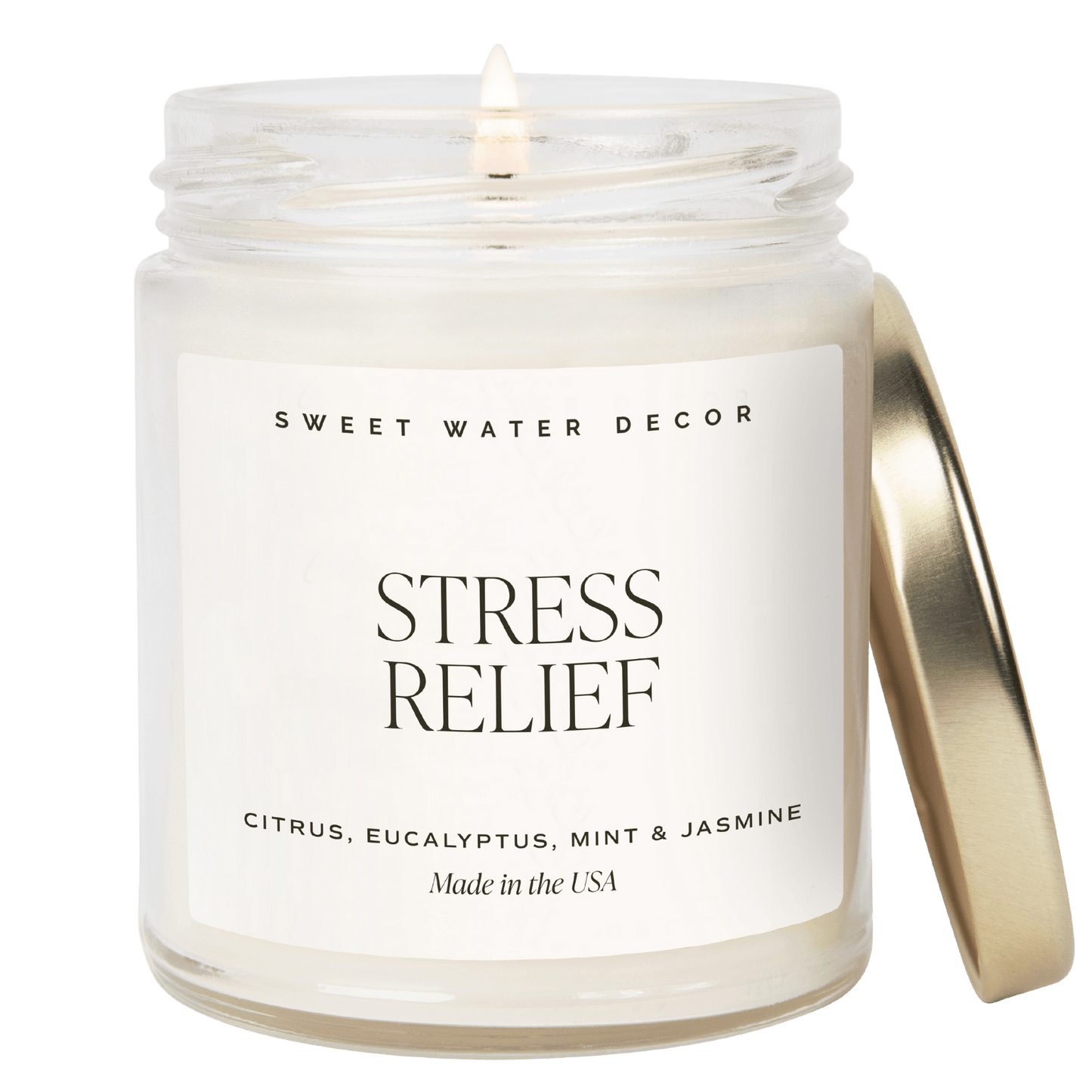 Avelena | Stress Relief Sojawachskerze Klarglas 9 Oz