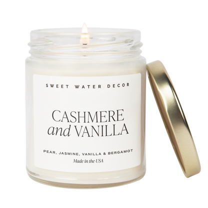 Avelena | Cashmere und Vanille Sojawachslicht, Klare Behälter 9Oz
