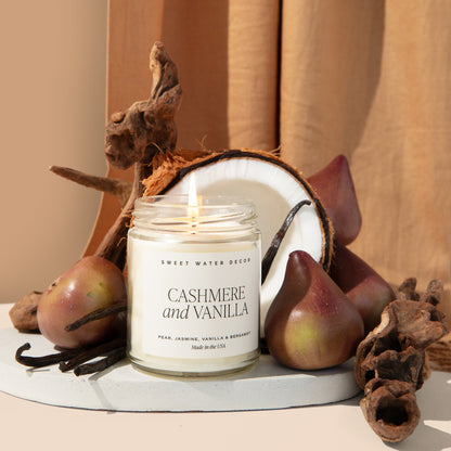 Avelena | Cashmere und Vanille Sojawachslicht, Klare Behälter 9Oz