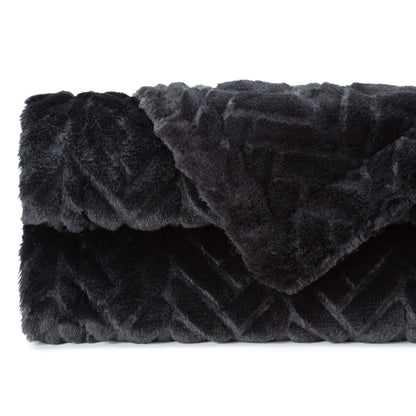 Avelena | Geprägter Fake Fur Geworfen Teppich