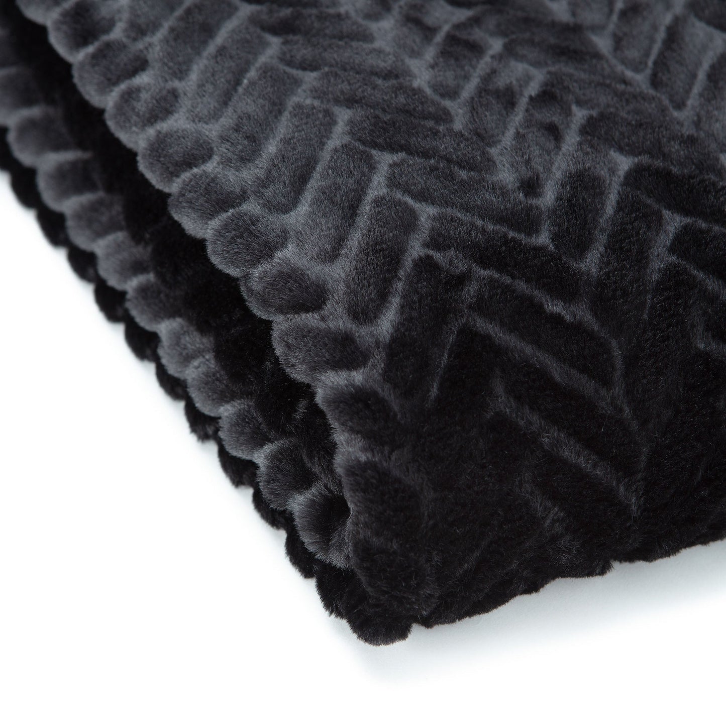 Avelena | Geprägter Fake Fur Geworfen Teppich