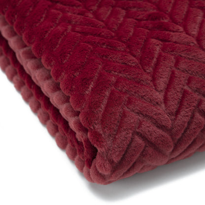 Avelena | Geprägter Fake Fur Geworfen Teppich