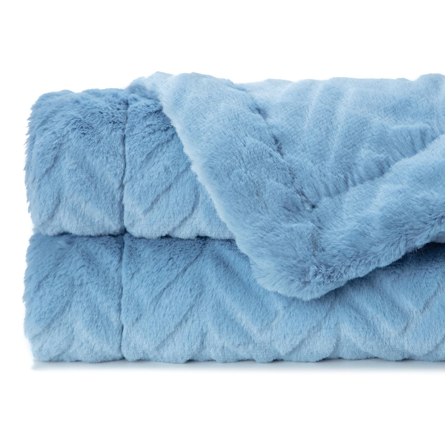 Avelena | Geprägter Fake Fur Geworfen Teppich
