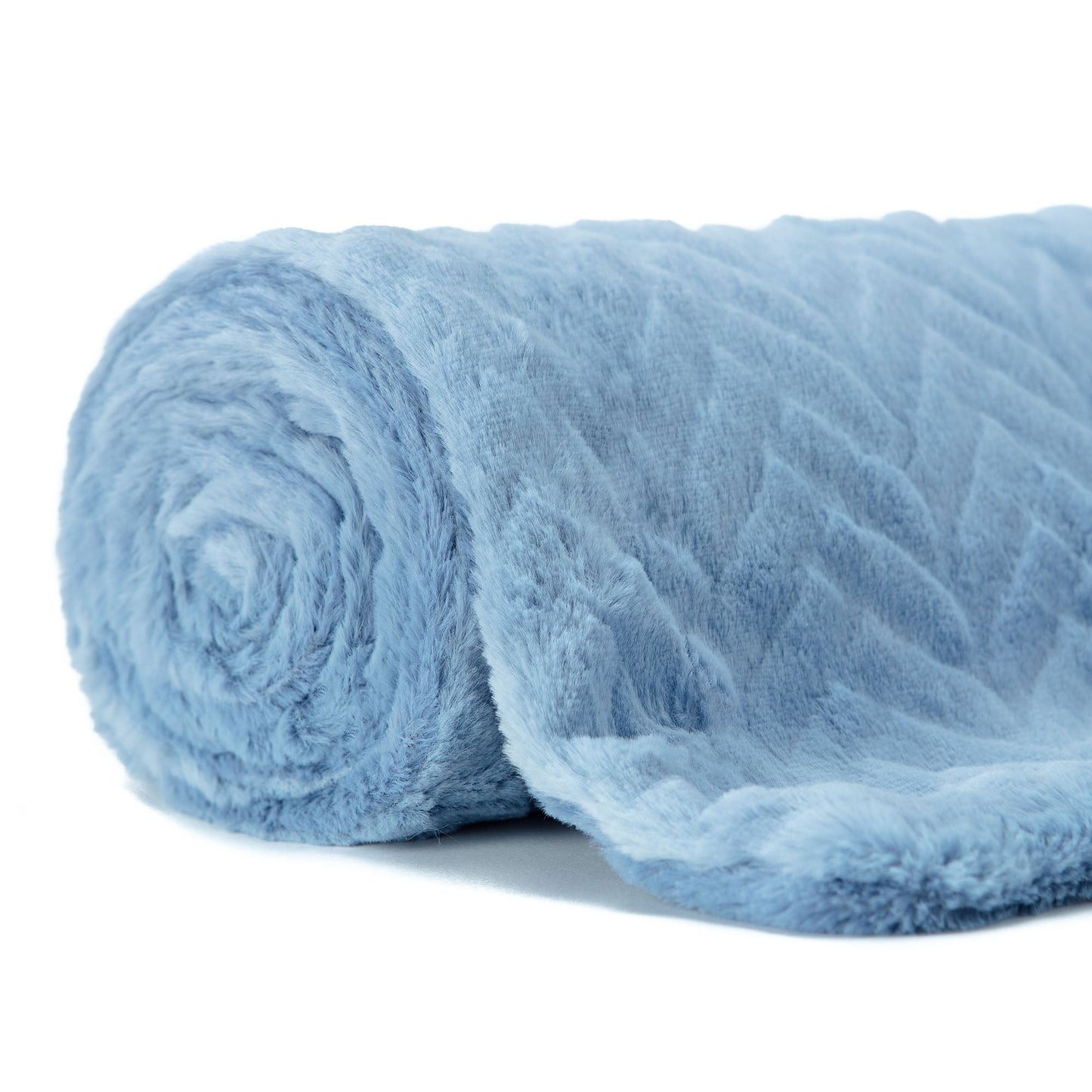 Avelena | Geprägter Fake Fur Geworfen Teppich