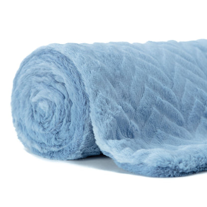 Avelena | Geprägter Fake Fur Geworfen Teppich