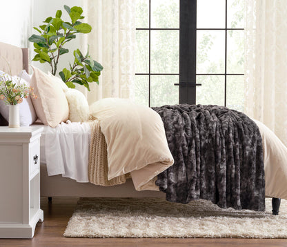 Avelena | Wendbares Oversized Wolf Faux-Fur-Wurfdecke