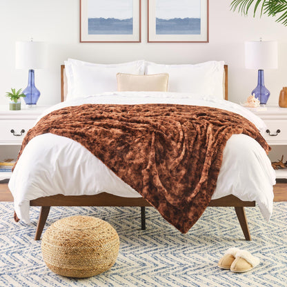 Avelena | Wendbares Oversized Wolf Faux-Fur-Wurfdecke