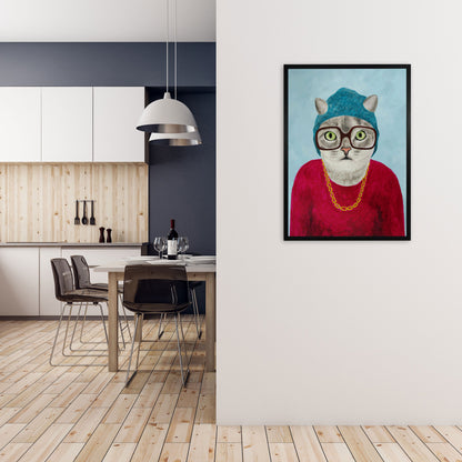 Avelena | Katze Rapper Kunstdruck