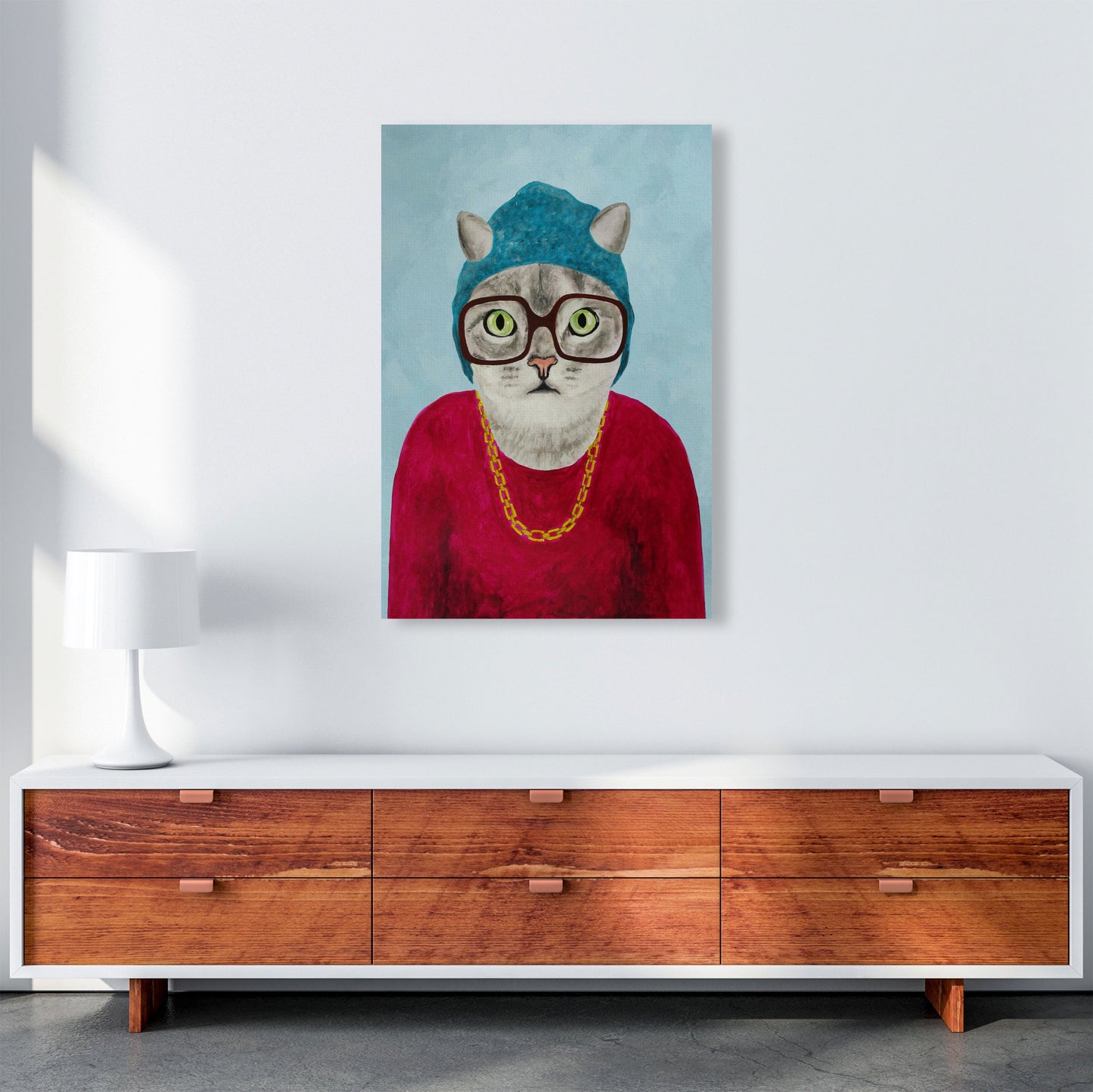 Avelena | Katze Rapper Kunstdruck
