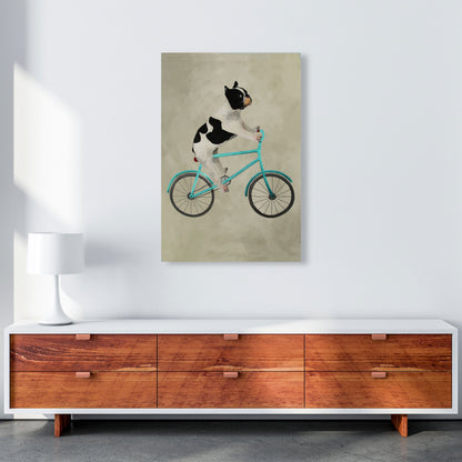 Avelena | Bulldog auf Fahrrad Kunstdruck