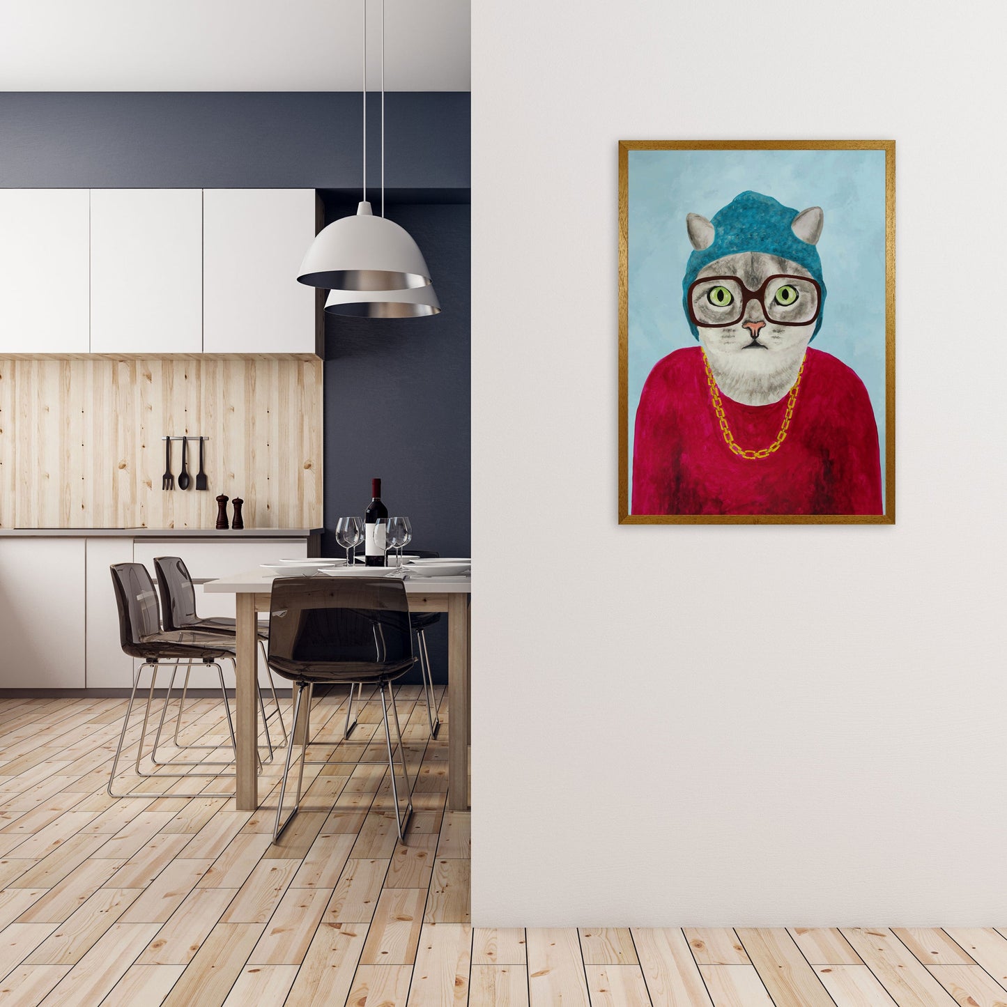 Avelena | Katze Rapper Kunstdruck