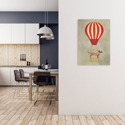 Avelena | Dackel mit Luftballon Kunstdruck Von Coco Deparis