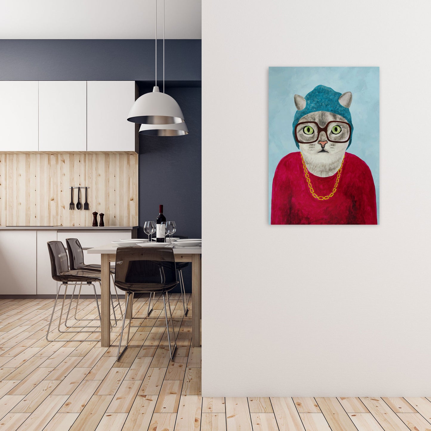 Avelena | Katze Rapper Kunstdruck