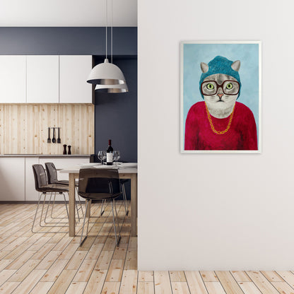 Avelena | Katze Rapper Kunstdruck