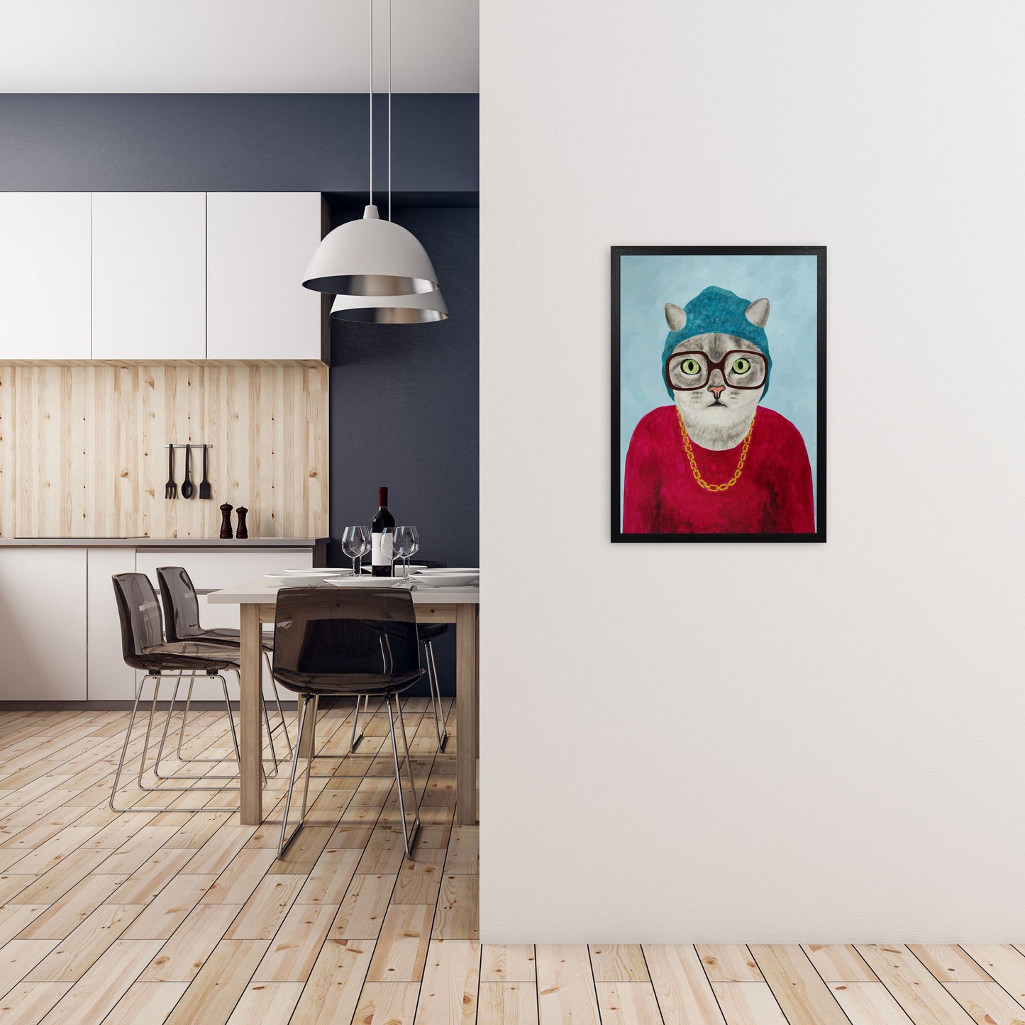 Avelena | Katze Rapper Kunstdruck