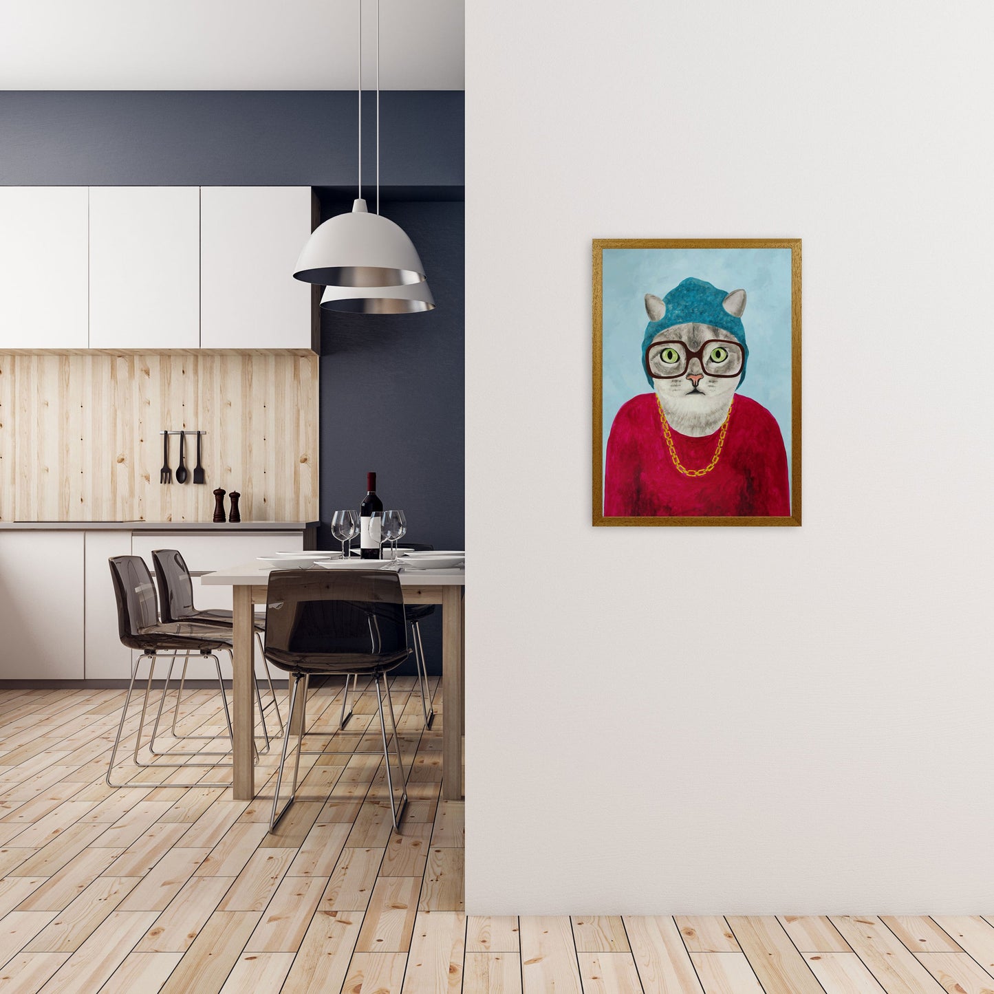 Avelena | Katze Rapper Kunstdruck