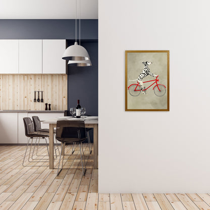 Avelena | Dalmatinischer Auf Fahrrad Kunstdruck Von Coco Deparis