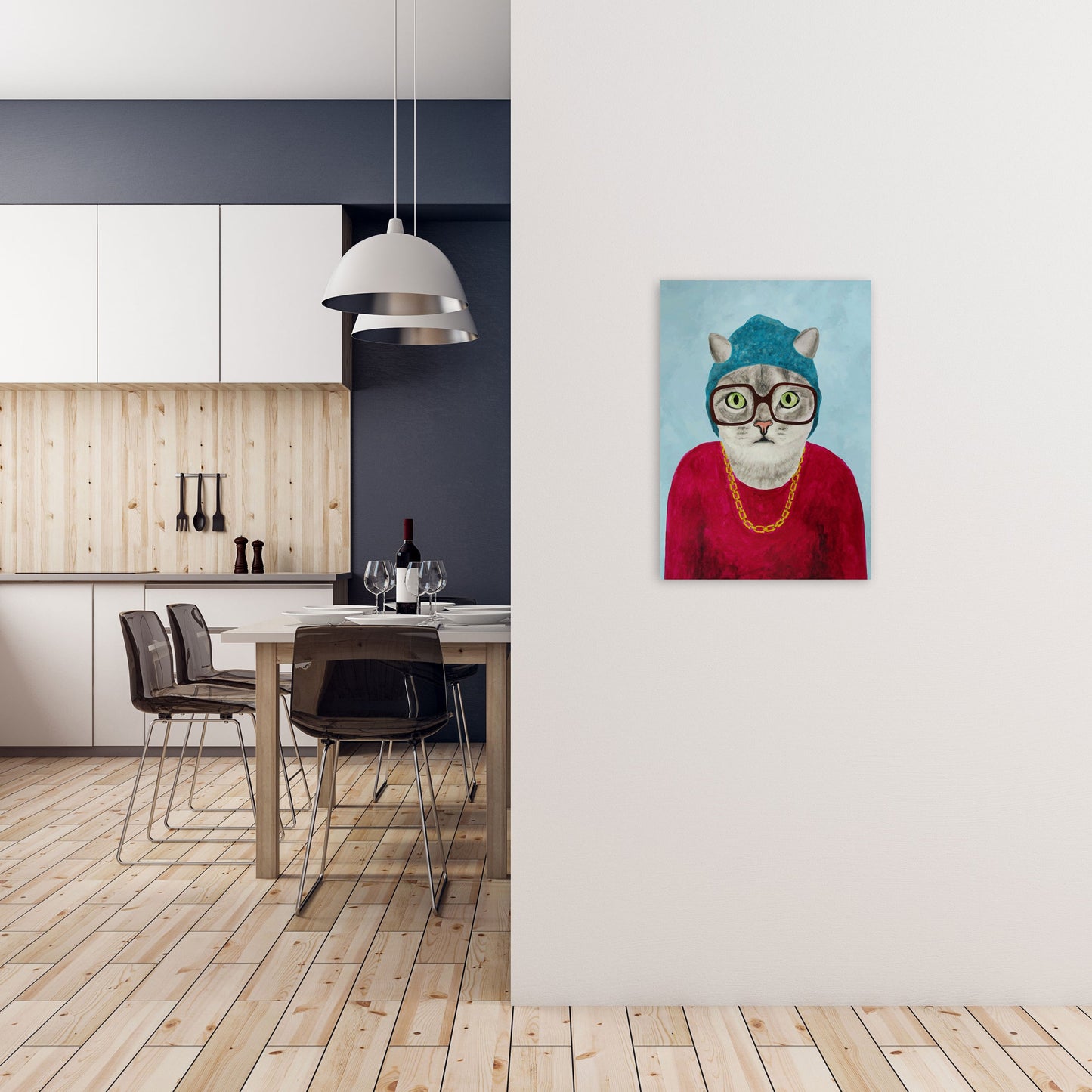 Avelena | Katze Rapper Kunstdruck