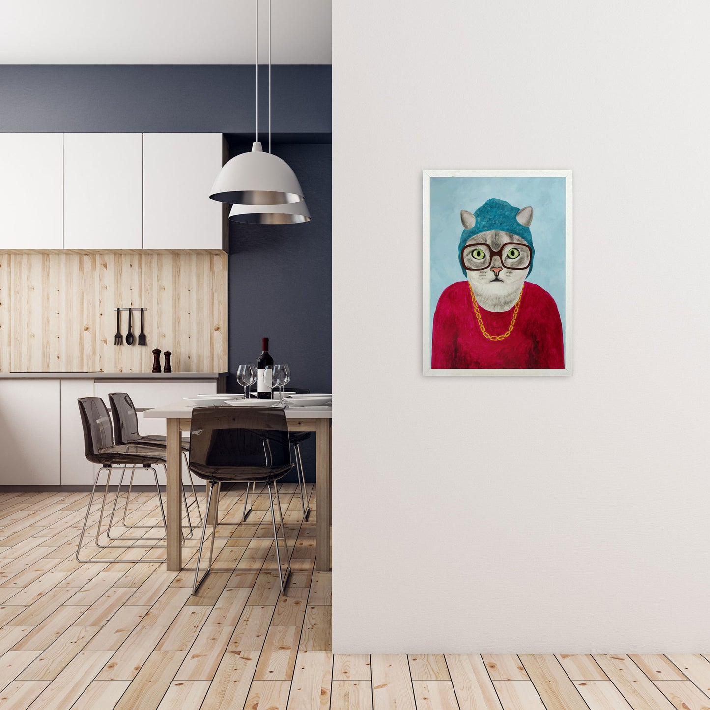 Avelena | Katze Rapper Kunstdruck