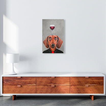 Avelena | Dackel mit Weinglas Kunstdruck Von Coco Deparis