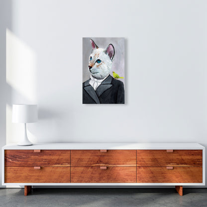 Avelena | Katze mit Vogel Kunstdruck