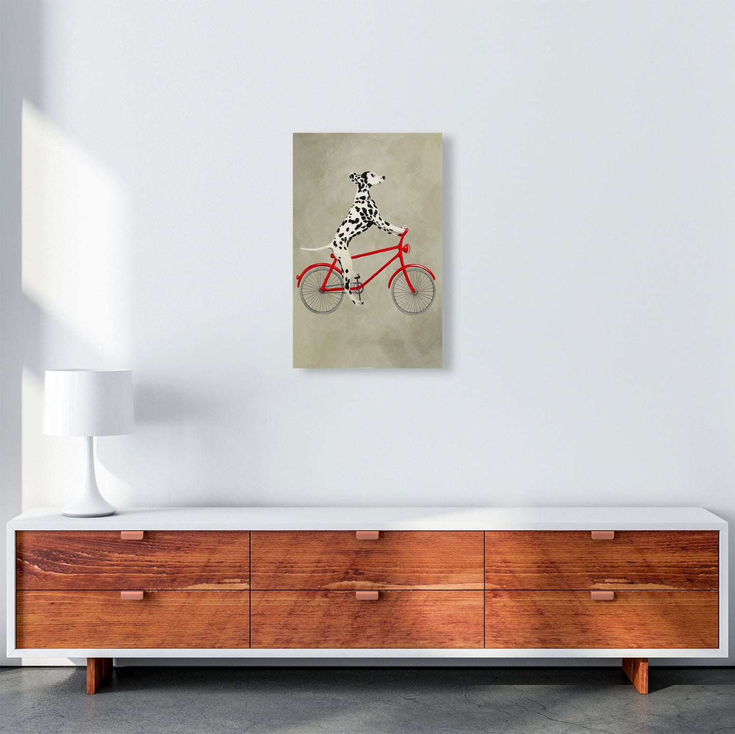 Avelena | Dalmatinischer Auf Fahrrad Kunstdruck Von Coco Deparis
