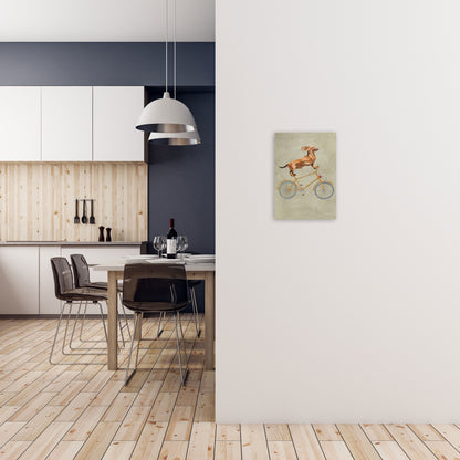 Avelena | Dackel Auf Fahrrad Kunstdruck Von Coco Deparis