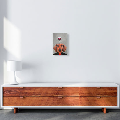 Avelena | Dackel mit Weinglas Kunstdruck Von Coco Deparis
