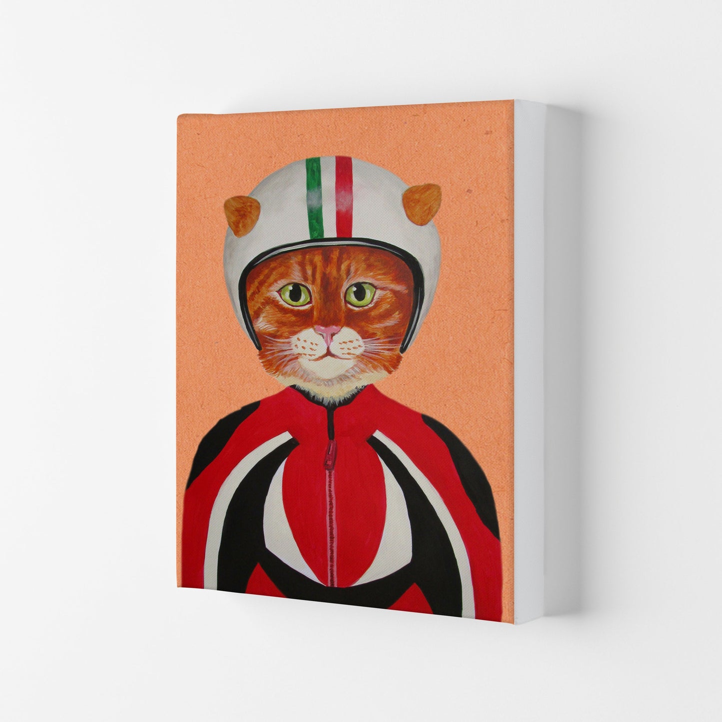 Avelena | Katze mit Helm Kunstdruck