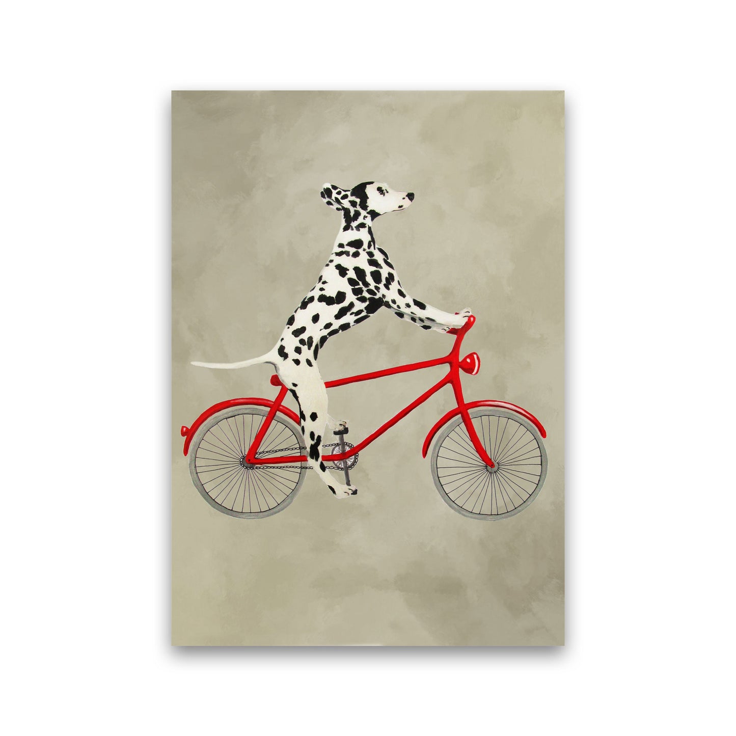 Avelena | Dalmatinischer Auf Fahrrad Kunstdruck Von Coco Deparis