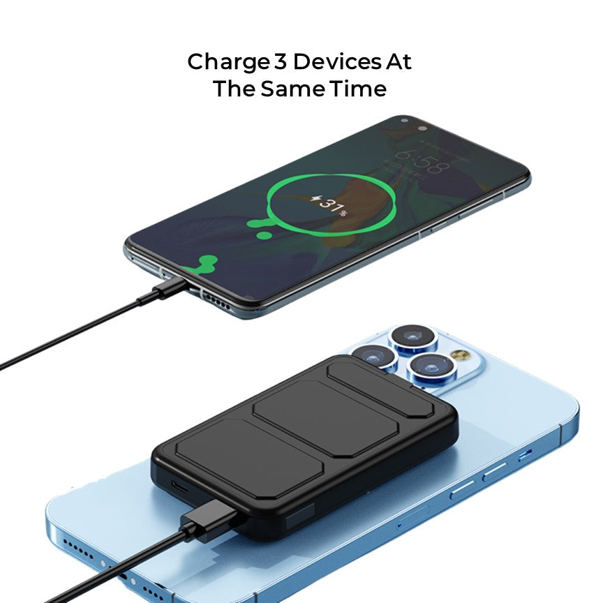 Avelena | Drahtlose Powerbank für das Handy - 10K mAh Magnetischer tragbarer Ladegerät