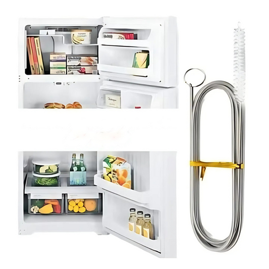 Avelena | Reinigungsset Kühlschrank & Abfluss | Flexible Bürste & Sprühflasche | Hygienische Tiefenreinigung