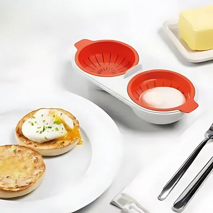 Avelena | Ei-Kocher für die Mikrowelle | Tragbar & wiederverwendbar | Pochierte Eier in Minuten | Lebensmittelechtes Silikon