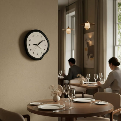 Avelena | Zeitgenössische abstrakte Wanduhr mit schlankem Acrylfinish