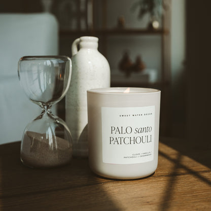 Avelena | Palo Santo Patchouli Soja Kerze Tan Mattglas 15 Oz