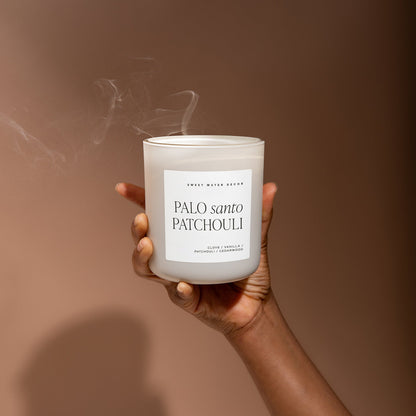 Avelena | Palo Santo Patchouli Soja Kerze Tan Mattglas 15 Oz