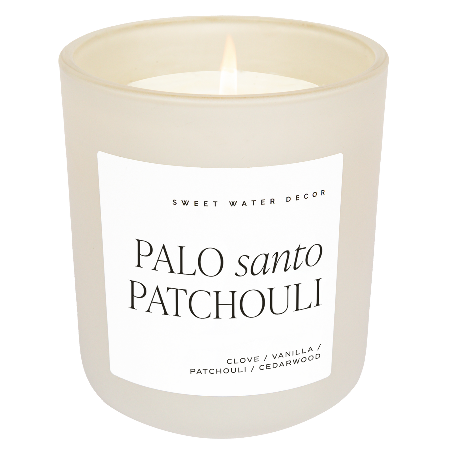 Avelena | Palo Santo Patchouli Soja Kerze Tan Mattglas 15 Oz